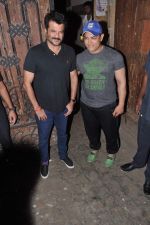 Aamir Khan meets Anil Kapoor at his home on 16th March 2015